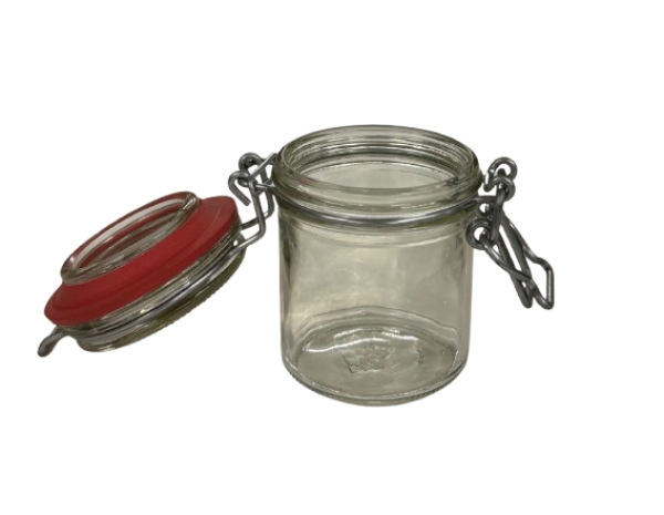 Drahtbügelglas 167 ml rund, mit Deckel und Dichtung